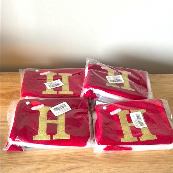 Christmas Stockings 19 inches Monogrammed Letter H Soft 
Large Red Holiday 4 NEW - Picture 1 of 5